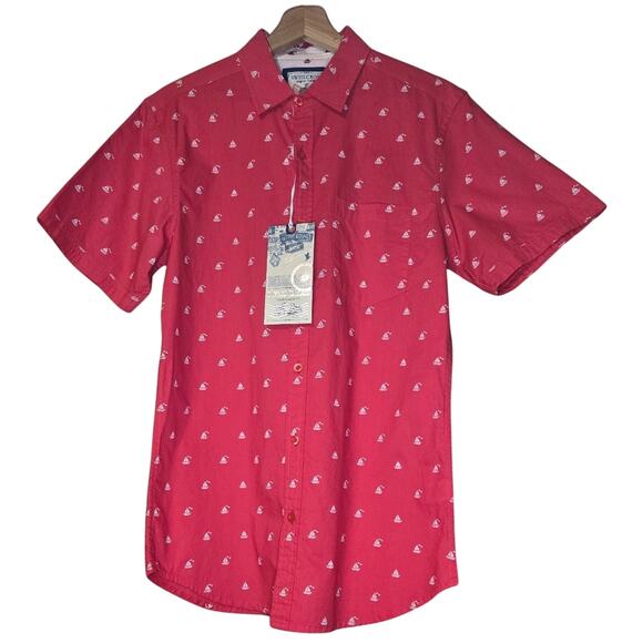 NWT Swiss Cross Button-Down w White Sailboats – Small [0032] - Picture 1 of 8